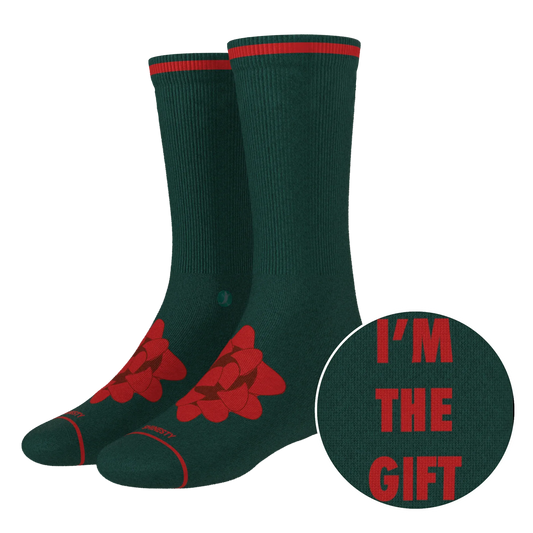 The Bow On Top | Ribbon Present Heel Hammock™ Crew Socks - Shinesty - Flyclothing LLC