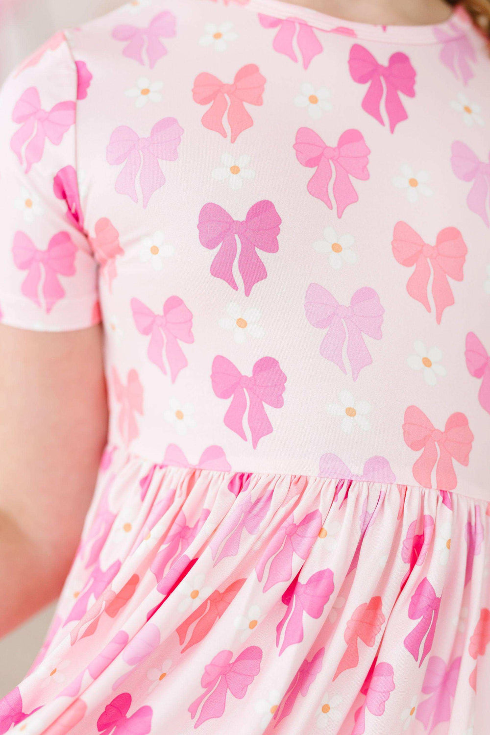 Bow Beauty S/S Pocket Twirl Dress - Mila & Rose ® - Flyclothing LLC