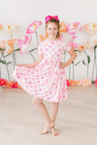 Bow Beauty S/S Pocket Twirl Dress - Mila & Rose ® - Flyclothing LLC