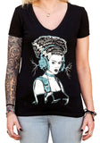 Black Market Art Company Teenage Bride Women's V-Neck T-Shirt - Black Market Art Company - Flyclothing LLC
