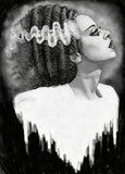 Black Market Art Company Bride of Frankenstein Profile Print - Black Market Art Company - Flyclothing LLC