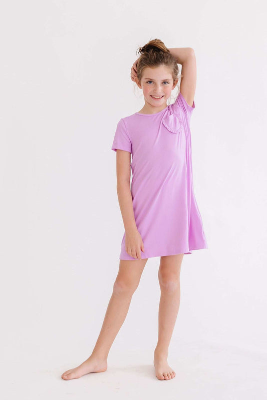 Bright Lilac T-Shirt Dress - Mila & Rose ® - Flyclothing LLC