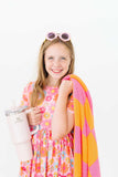 Bright Pink/Orange Checker Cozy Blanket - Mila & Rose ® - Flyclothing LLC