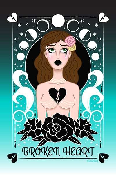 Black Market Art Company Broken Heart Honey Print - Black Market Art Company - Flyclothing LLC