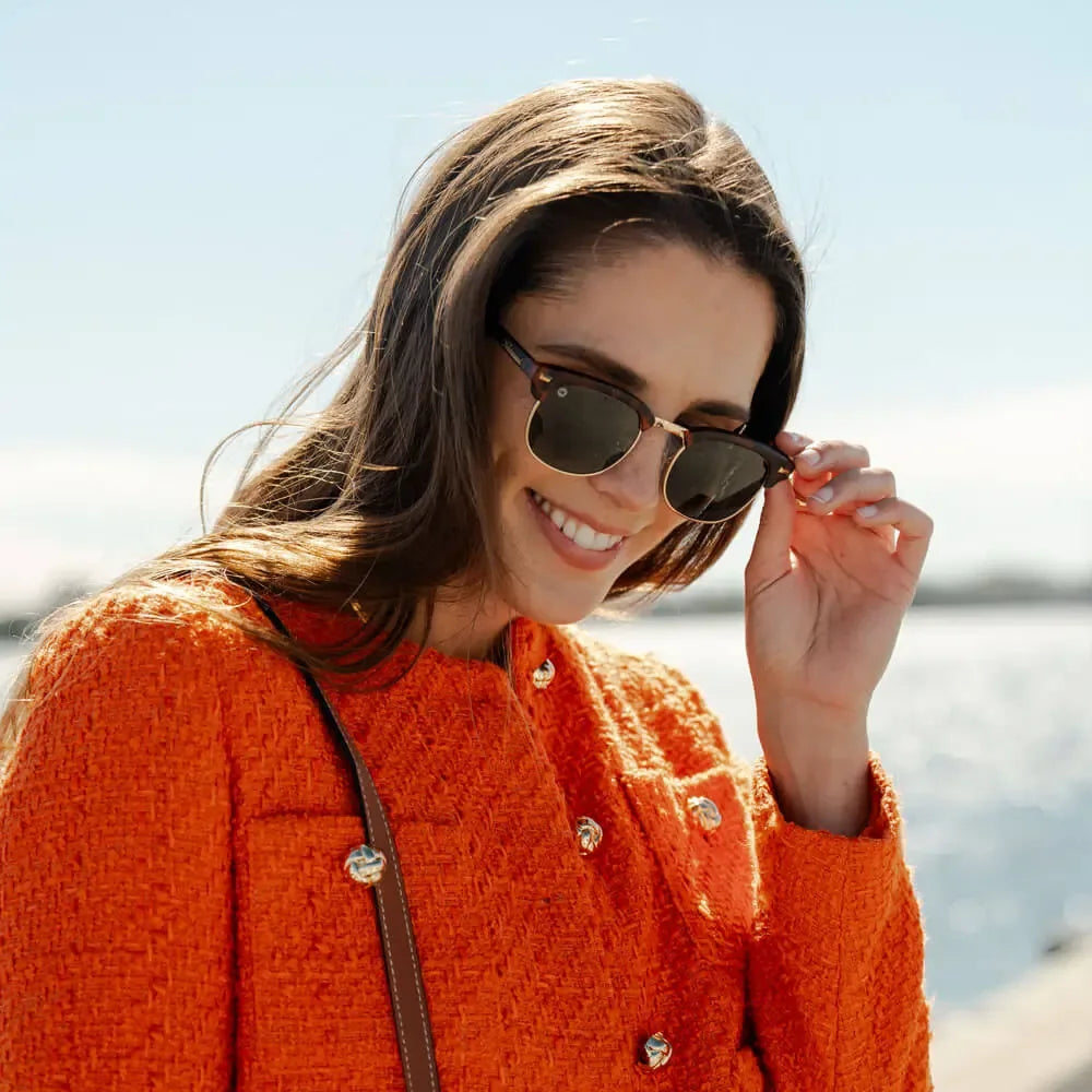 Matte Tortoise Shell & Gold Brooklines - Knockaround - Flyclothing LLC