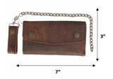 Brown Biker Chain Wallet - Unik Just for Bikers - Flyclothing LLC