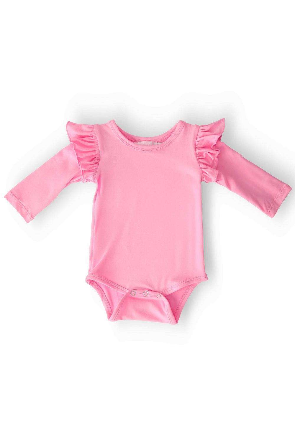 Bubblegum Pink L/S Flutter Bodysuit - Mila & Rose ® - Flyclothing LLC