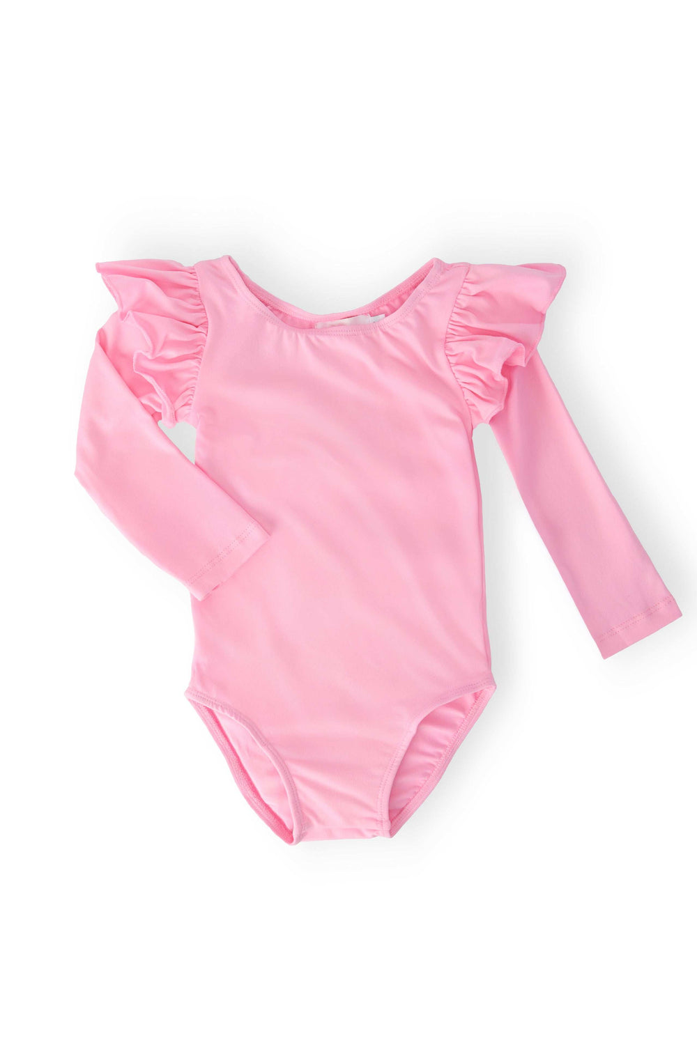 Bubblegum Pink L/S Flutter Sleeve Leotard - Mila & Rose ® - Flyclothing LLC