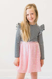 Bubblegum Pink Sequin Twirl Skort - Mila & Rose ® - Flyclothing LLC