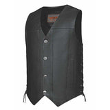 Buffalo - Mens Premium Leather Vest - Unik Just for Bikers - Flyclothing LLC