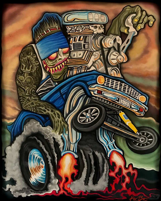 Black Market Art Company Burning Asphalt Print - Black Market Art Company - Flyclothing LLC