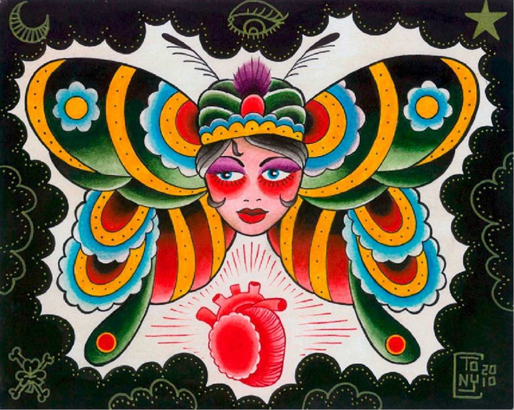 Black Market Art Company Butterfly Heart Print - Black Market Art Company - Flyclothing LLC