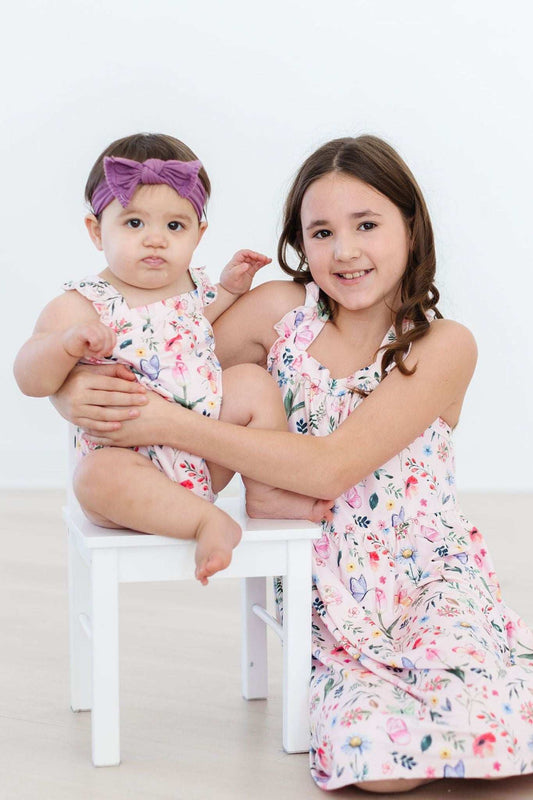 Butterfly Meadows Ruffle Cross Back Romper - Mila & Rose ® - Flyclothing LLC