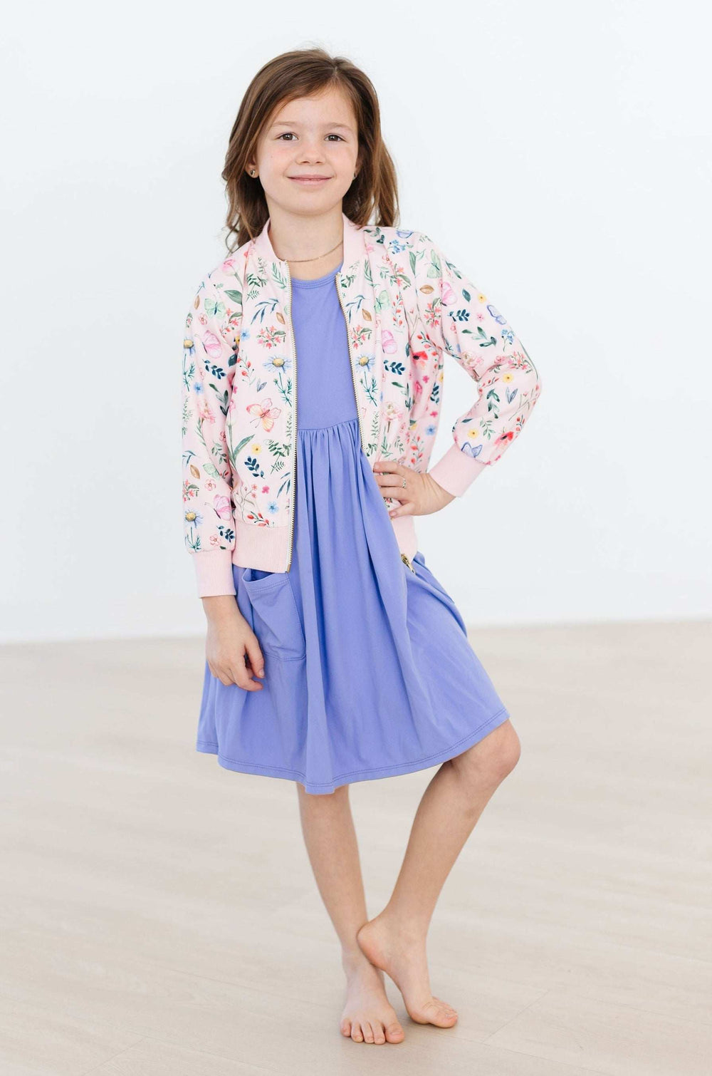 Butterfly Meadows Satin Jacket - Mila & Rose ® - Flyclothing LLC