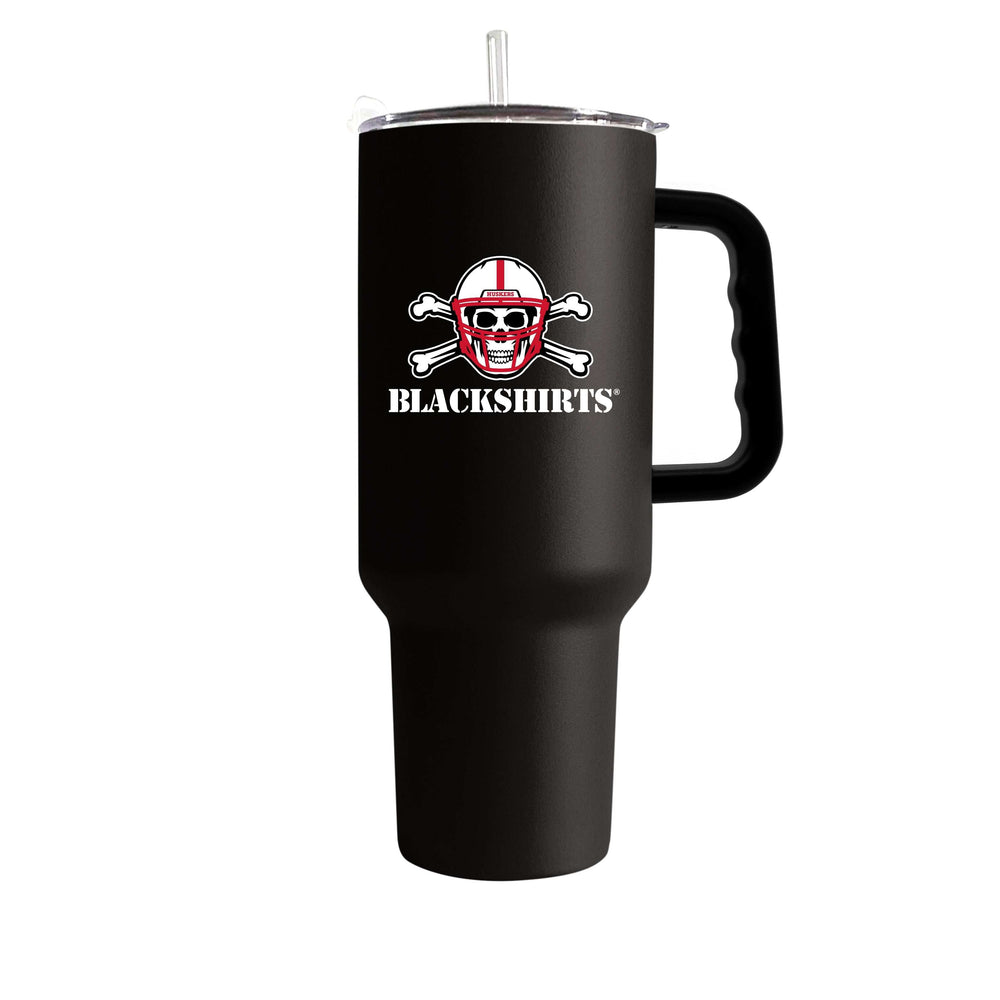 Nebraska Blackshirts 40oz Flipside Powder Coat Tumbler - Logo Brands - Flyclothing LLC