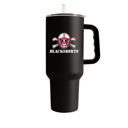 Nebraska Blackshirts 40oz Flipside Powder Coat Tumbler - Logo Brands - Flyclothing LLC