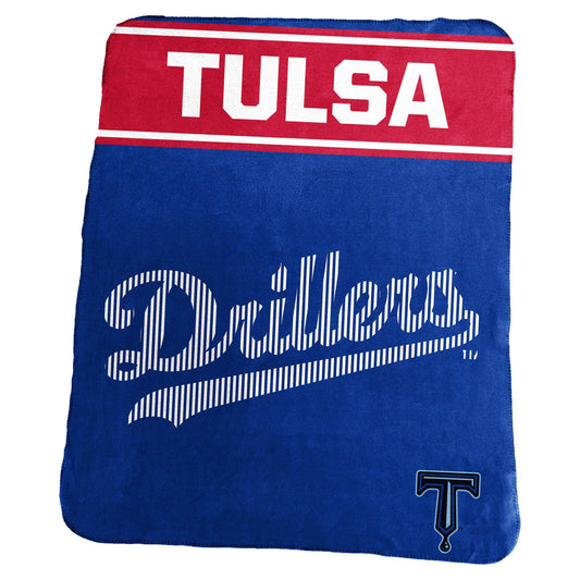 Tulsa Drillers Classic Fleece Throw - Logo Brands - Flyclothing LLC
