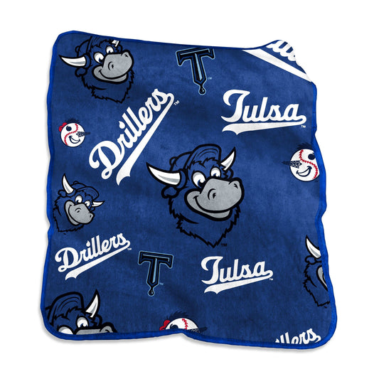 Tulsa Drillers Raschel Throw - Logo Brands - Flyclothing LLC