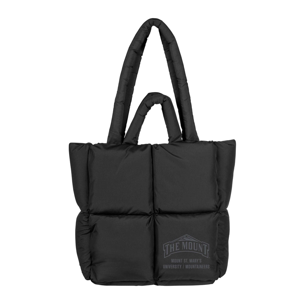 Mount St. Marys University Puff Black Tote - Logo Brands - Flyclothing LLC
