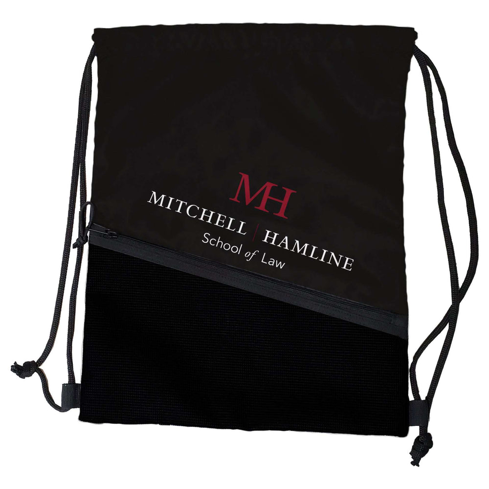 Mitchell Hamline Shool of Law Black Tilt Backsack - Logo Brands - Flyclothing LLC