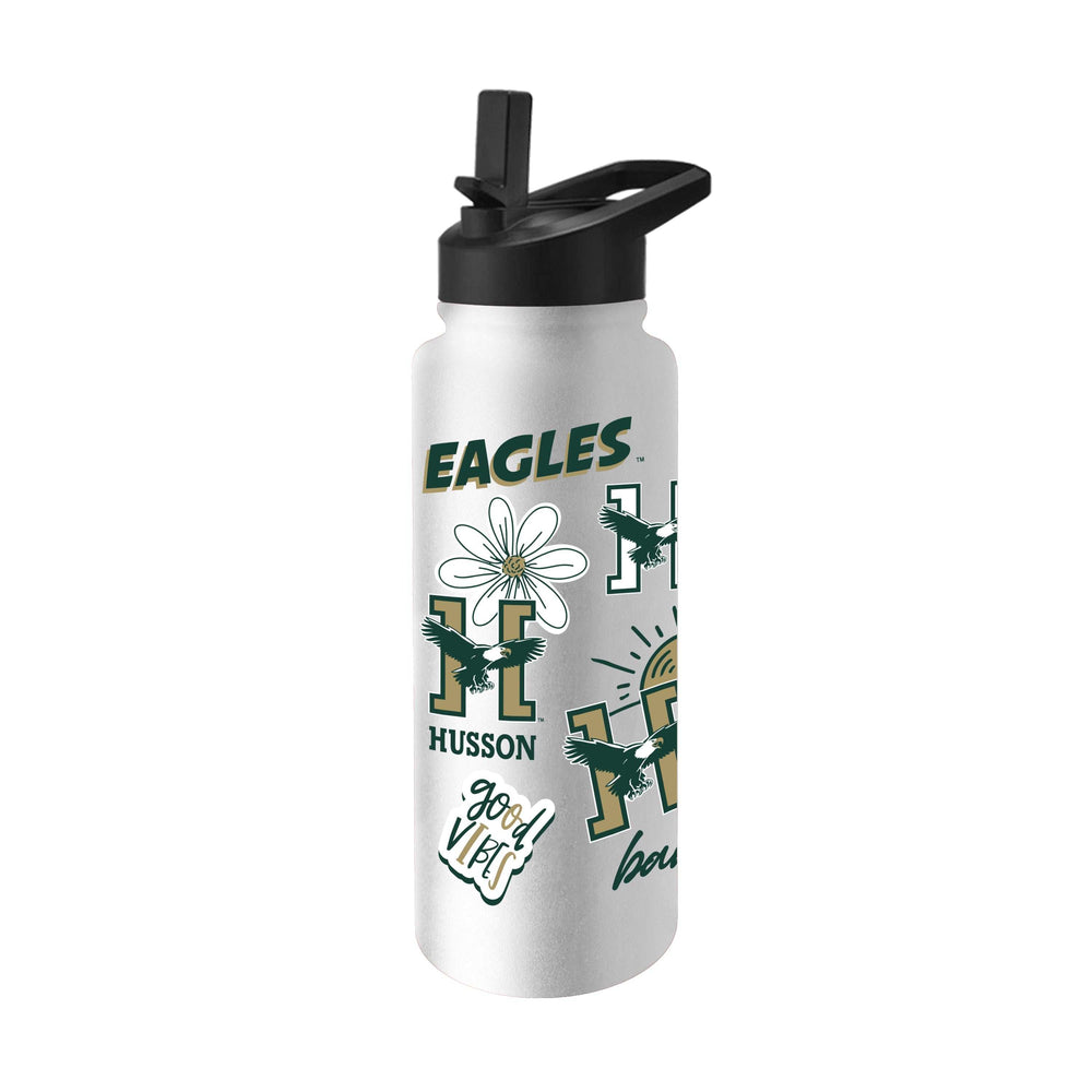 Husson University 34oz Native Quencher Bottle - Logo Brands - Flyclothing LLC