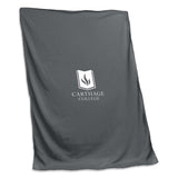 Carthage College Charcoal Sweatshirt Blanket (Screened) - Logo Brands - Flyclothing LLC