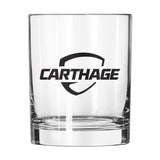 Carthage College 14oz Logo Rocks Glass - Logo Brands - Flyclothing LLC