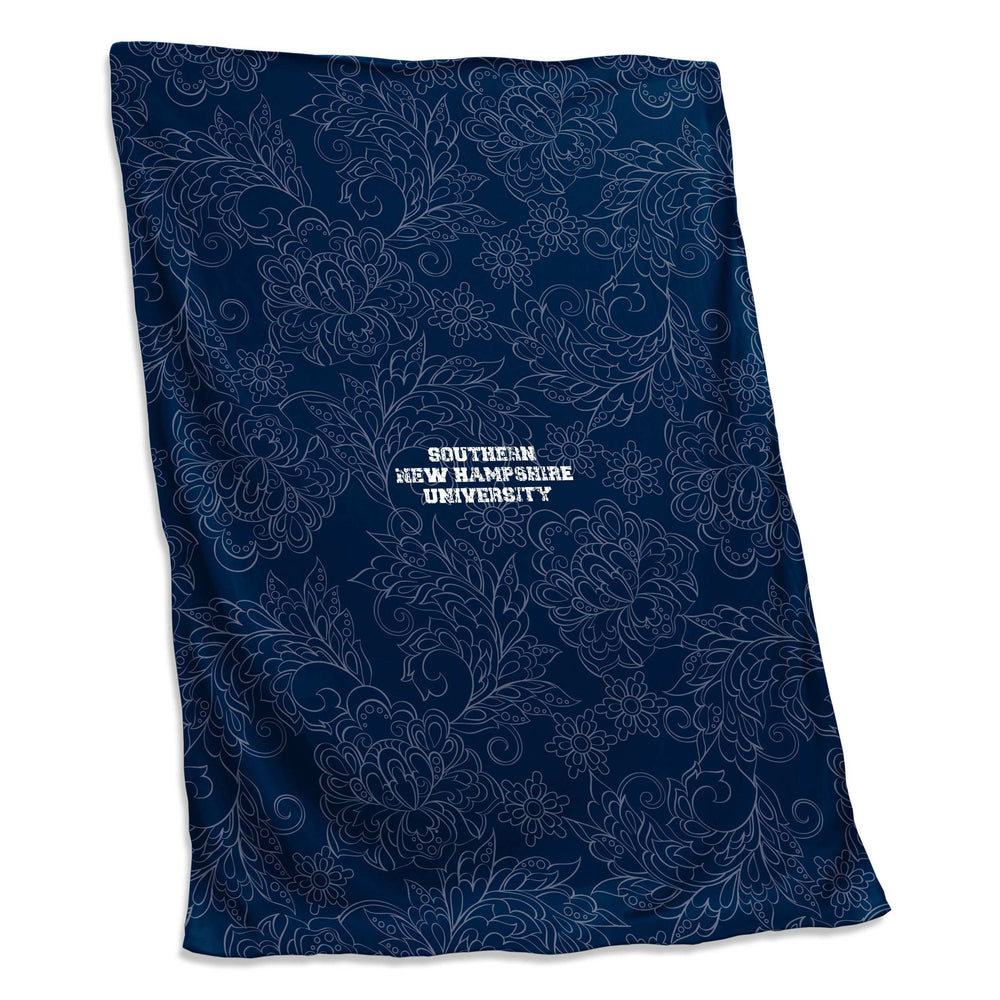 Southern New Hampshire U Navy Paisley Sweatshirt Blanket (Screened) - Logo Brands - Flyclothing LLC