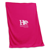 Hanover College Pink Sweatshirt Blanket (Screened) - Logo Brands - Flyclothing LLC