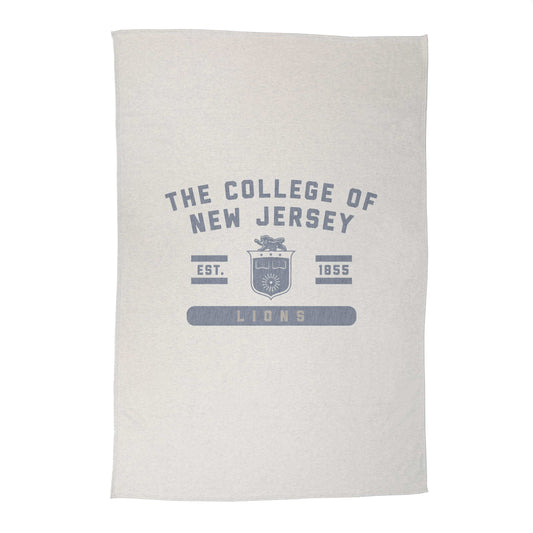 The College of New Jersey Sublimated Sweatshirt Blanket - Logo Brands - Flyclothing LLC