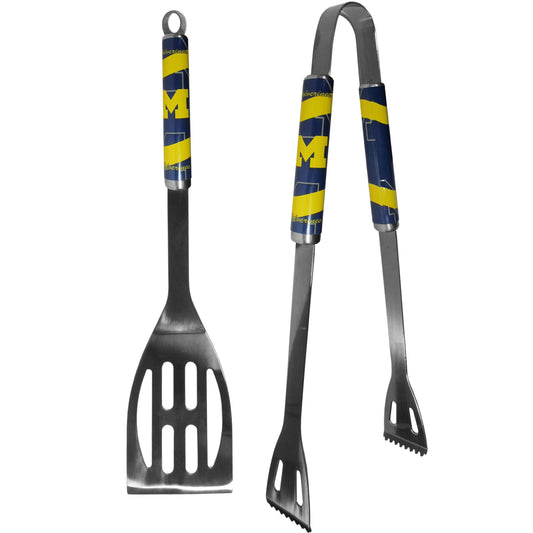 Michigan Wolverines 2 pc Steel BBQ Tool Set - Michigan Wolverines - Flyclothing LLC