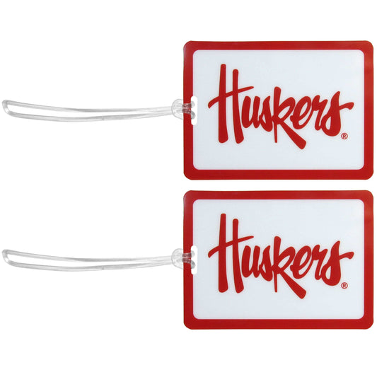 Nebraska Cornhuskers Vinyl Luggage Tag, 2pk - Nebraska Cornhuskers - Flyclothing LLC