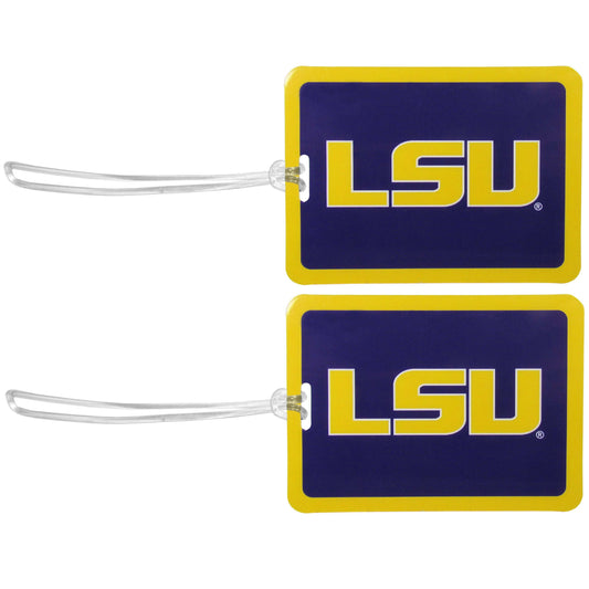 LSU Tigers Vinyl Luggage Tag, 2pk - LSU Tigers - Flyclothing LLC