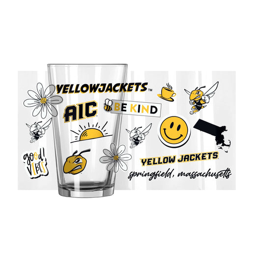 American International College 16oz Native Pint Glass - Logo Brands - Flyclothing LLC