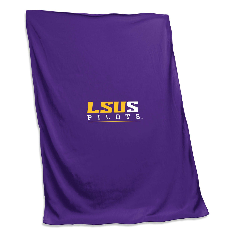 LSU Shreveport Pilots Logo Sweatshirt Blanket (Screened) - Logo Brands - Flyclothing LLC