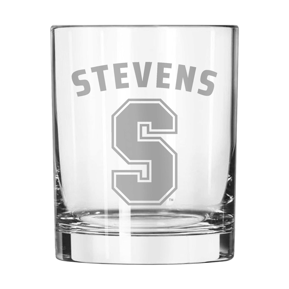 Stevens Institute of Technology 14oz Logo Rocks Glass - Logo Brands - Flyclothing LLC