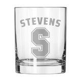 Stevens Institute of Technology 14oz Logo Rocks Glass - Logo Brands - Flyclothing LLC