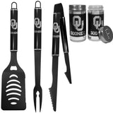 Oklahoma Sooners 3pc Black BBQ Tools w/Shakers - Oklahoma Sooners - Flyclothing LLC