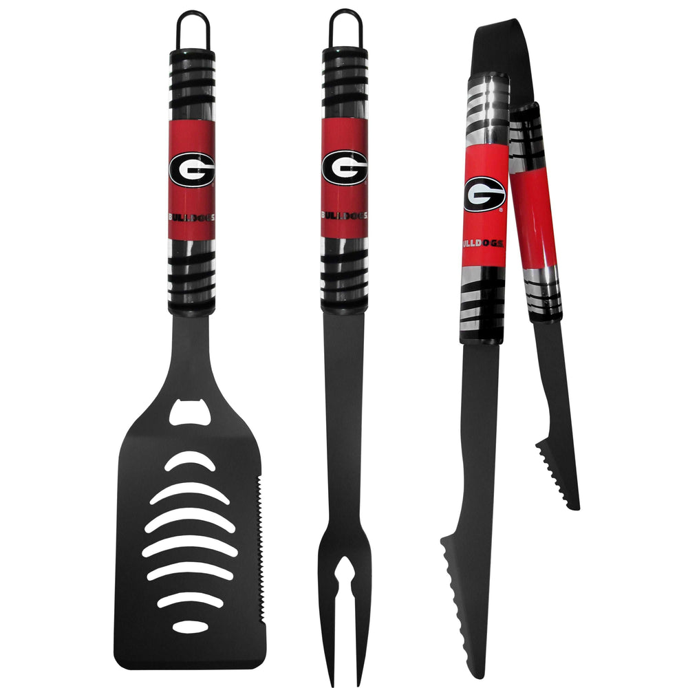 Georgia Bulldogs 3 pc Black Tailgater BBQ Set - Georgia Bulldogs - Flyclothing LLC