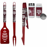 Texas A & M Aggies 3pc Color BBQ Tools w/Salt & Pepper Shakers - Texas A&M - Flyclothing LLC