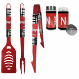 Nebraska Cornhuskers 3pc Color BBQ Tools w/Salt & Pepper Shakers - Nebraska Cornhuskers - Flyclothing LLC