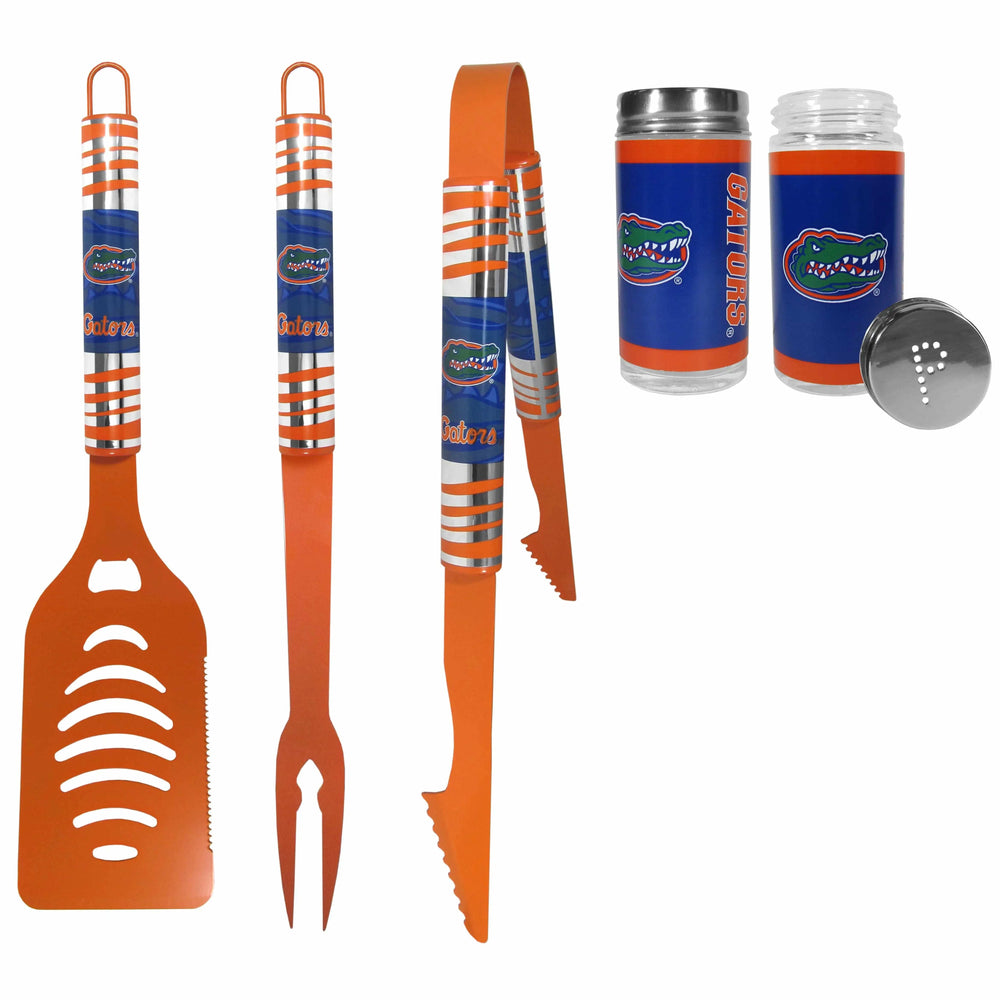Florida Gators 3pc Color BBQ Tools w/Salt & Pepper Shakers - Florida Gators - Flyclothing LLC