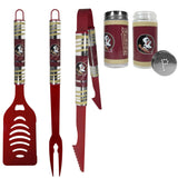 Florida St. Seminoles 3pc Color BBQ Tools w/Salt & Pepper Shakers - Florida St. Seminoles - Flyclothing LLC