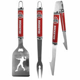 Ohio St. Buckeyes 3 pc Steel BBQ Tool Set - Ohio State Buckeyes - Flyclothing LLC