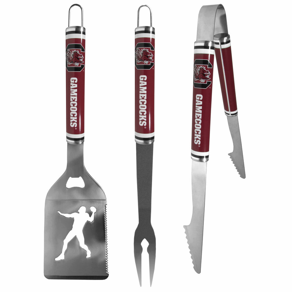 S. Carolina Gamecocks 3 pc Steel BBQ Tool Set - S. Carolina Gamecocks - Flyclothing LLC