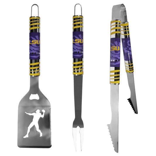 LSU Tigers 3 pc Tailgater BBQ Tools - LSU Tigers - Flyclothing LLC