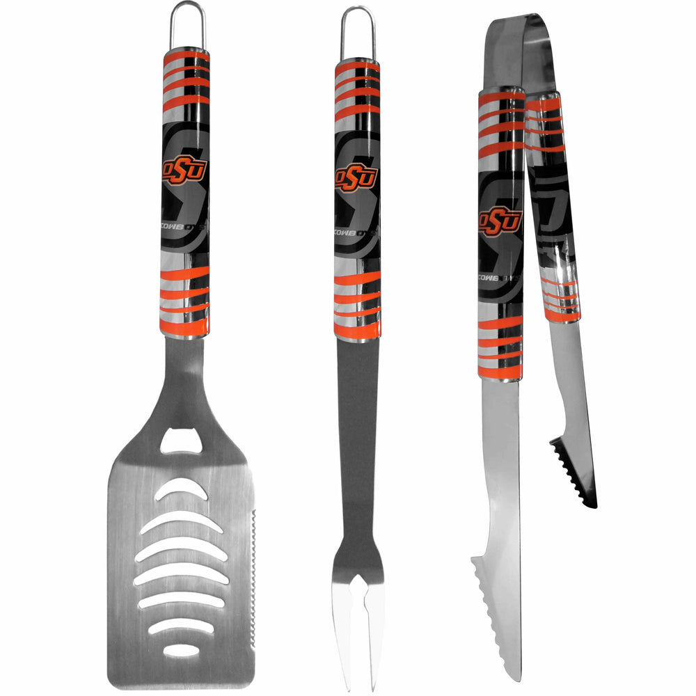 Oklahoma St. Cowboys 3 pc Tailgater BBQ Tools - Oklahoma St. Cowboys - Flyclothing LLC