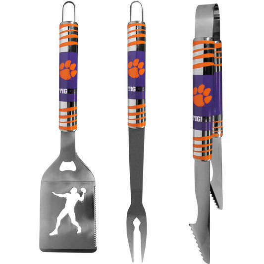 Clemson Tigers 3 pc Tailgater BBQ Tools - Clemson Tigers - Flyclothing LLC