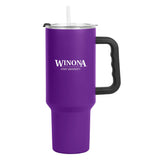 Winona State 40oz Flipside Powder Coat Tumbler - Logo Brands - Flyclothing LLC