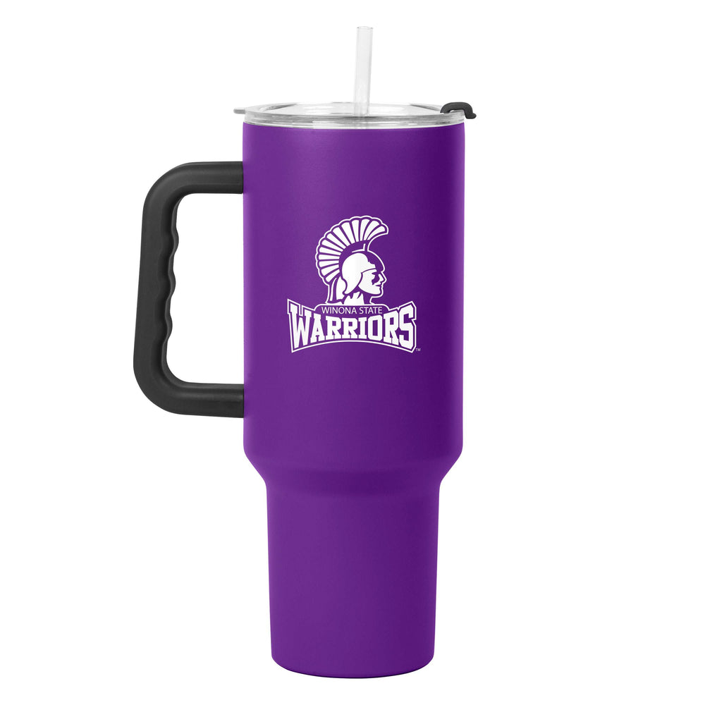 Winona State 40oz Flipside Powder Coat Tumbler - Logo Brands - Flyclothing LLC